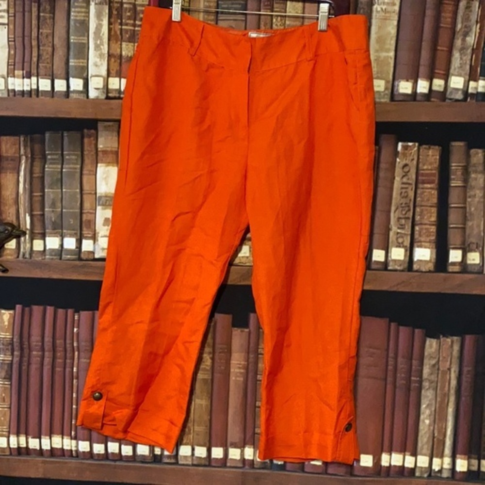 Sherry Taylor orange rust NWT Capri pants XL